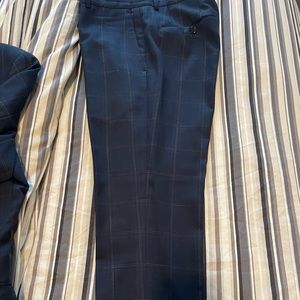 Navy Blue Window Pane Suit From Zara